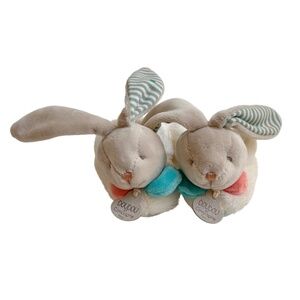 NWT DOUDOU et Compagnie Baby Bunny Booties with Rattles